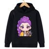 Зимняя мода Удобная Толстовка с принтом аниме-девочки, Мягкая, Популярная, Детская, Милая, Теплая