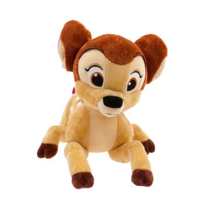 Мягкая игрушка Бэмби среднего размера из магазина Disney Store, милый персонаж с пушистой текстурой и вышитыми деталями, атласная бабочка, плюшевая игрушка Disney подходит