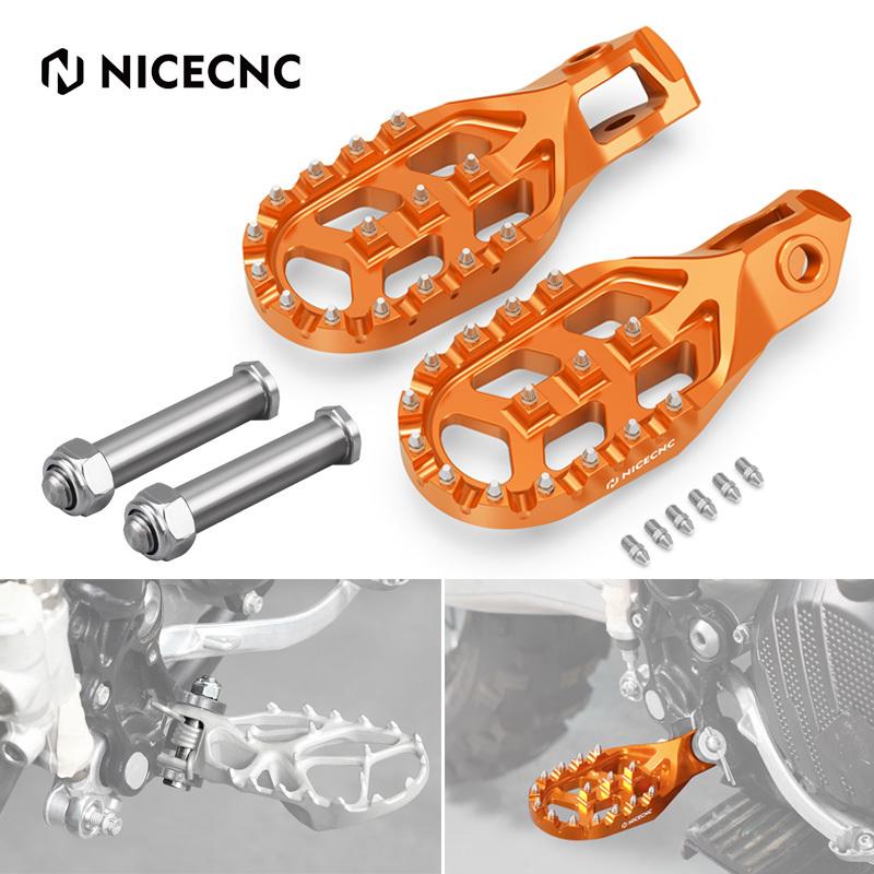 NICECNC For KTM EXC 300 2024 Forged Aluminum Footrest Footpegs Mount Pins For KTM EXC-F 350 SXF 450 Husqvarna TE300 GasGas EC300