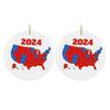 1/2/3/5 шт. Украшение на тему выборов президента США 2024 года, результаты выборов в штате США, рождественское украшение на елку, памятный подарок для сторонника