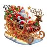 Educational Art Activity Christmas Faux Diamond Kit, Santa Snowman Hanging Ornament DIY Home Decor Projects Acrylic Pendant with Rhinestones Craft Kit