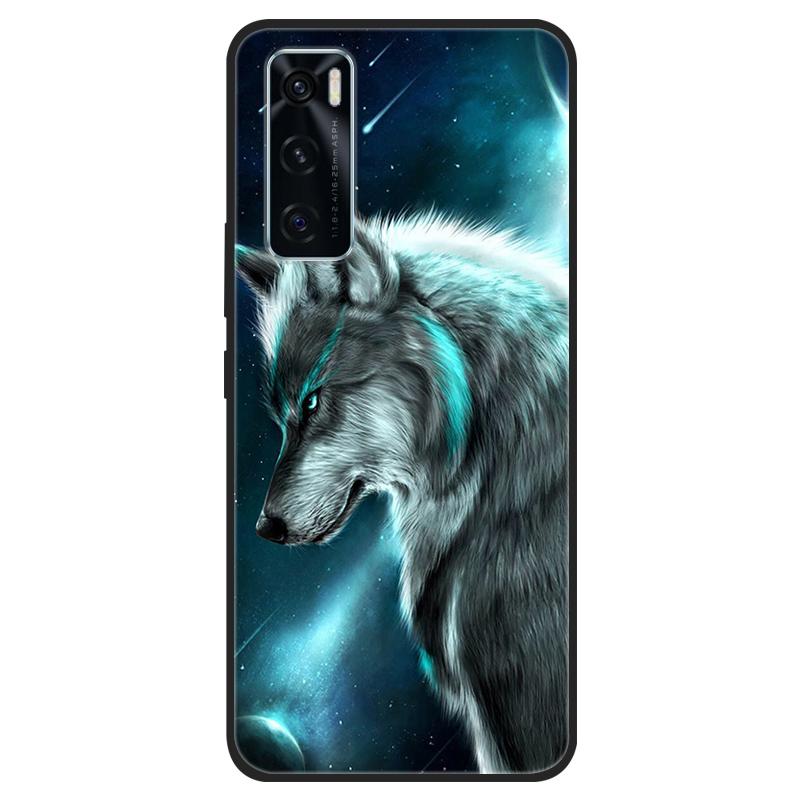 Чехол для Vivo V20 SE V20SE Силиконовый Кот Расписной Мягкий Черный Чехол для VivoV20 V20SE V2022 V2023 Чехол TPU Coque Защитный Capa