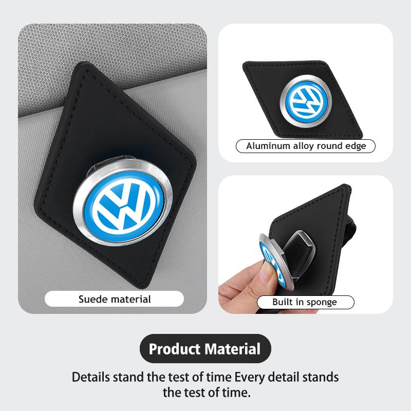Car Sunglasses Clip Card Ticket Holder Stand Fastener Eyeglasses Sun Visor Car Accessories For Volkswagen VW Scirocco Passat zh0