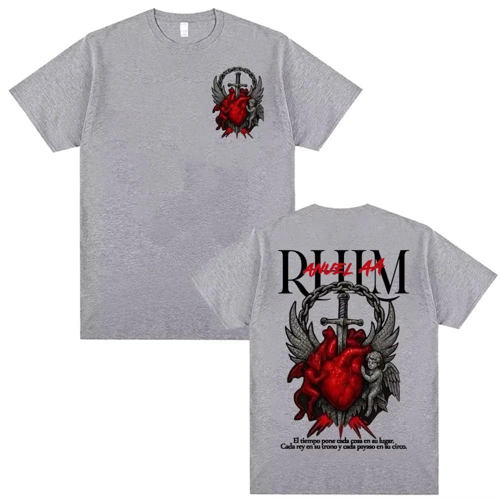 Rapper Anuel Aa Rhlm 2 Album Tour Graphic Tshirts Y2k Hip Hop T Shirts Casual Loose Short Sleeve Oneck Print T Shirts Unisex