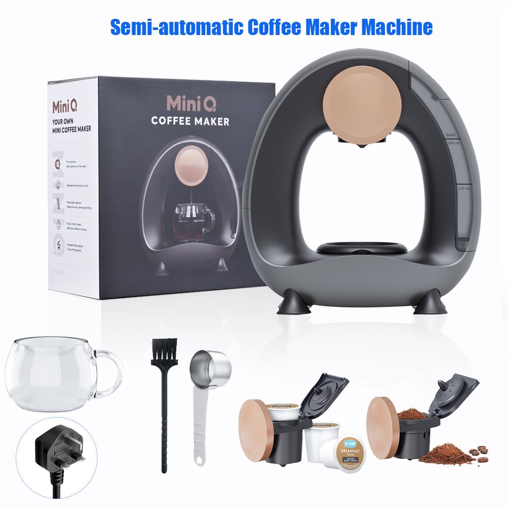 Полуавтоматическая кофеварка для дома, 240 мл, 85 градусов, постоянная температура, 1400 Вт, бесшумная, портативная