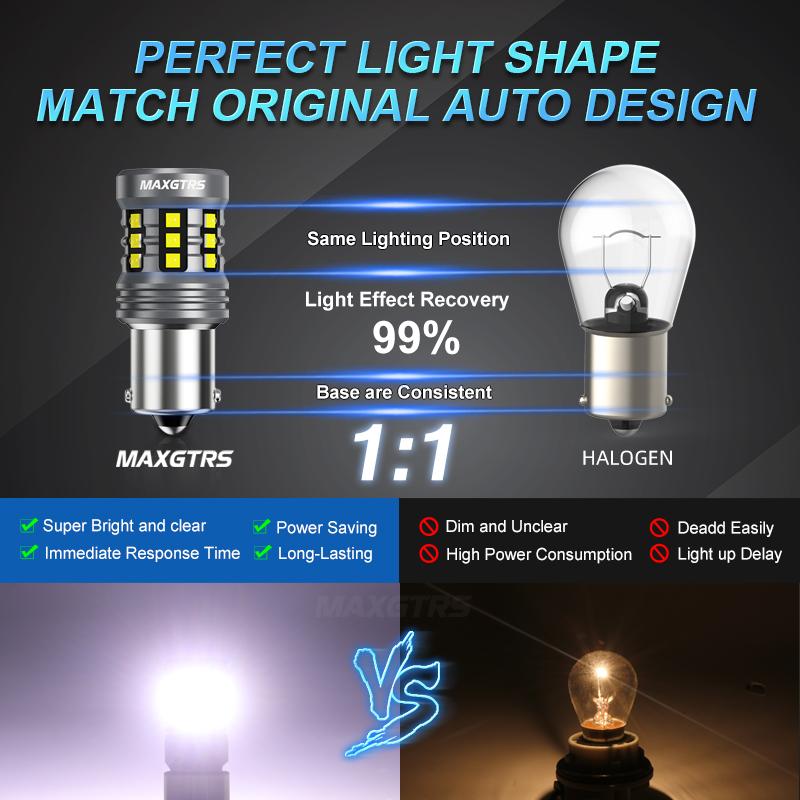 MAXGTRS 2x 1156 Светодиодная P21W BA15S 7440 W21W С чипом XBD Поворотник Запасная лампочка Задний фонарь заднего хода