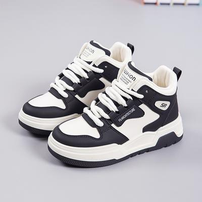 2024 Женские модные высокие кеды для скейтборда, дизайн с пряжкой, противоскользящие, легкие спортивные кроссовки на платформе, повседневные уличные кроссовки для женщин