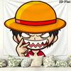 Тканевое панно с Манки Д. Луффи из One Piece Эстетичное настенное панно Печатный тканевый плед Декоративные панно для спальни гостиной Домашний декор