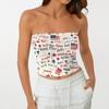 Crop Tops For Women Sexy Cami Tank Summer Tube Sleeveless Printed Camisole Shirt Vest