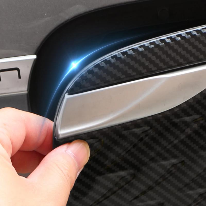 Carbon Fiber Car Charging Port Decorative Sticker Accessories For BYD Atto 3 Atto3 2024 Fuel Tank Cover Trim