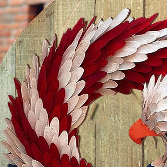 Independence Day Patriotic Eagle Wooden Plaque Red White Blue Bird Indoor Outdoor Front Door Wall Hanging Garland Pendant 4th of July Festival