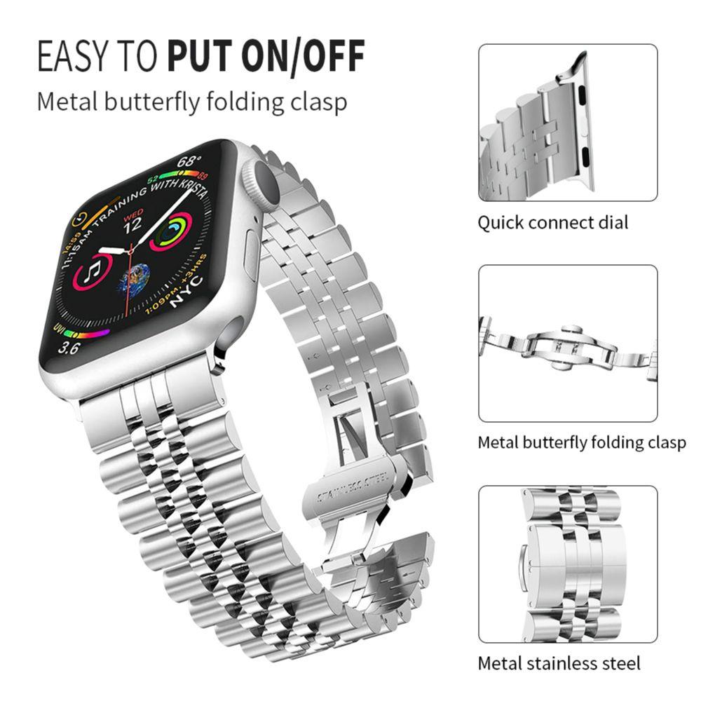 Металлический ремешок из нержавеющей стали для Apple Watch Ultra 3 2 49 мм/11 10 46 мм 42 мм/9 8 7 45 мм 41 мм Браслет iWatch 6 5 4 SE 3 44 мм 40 мм