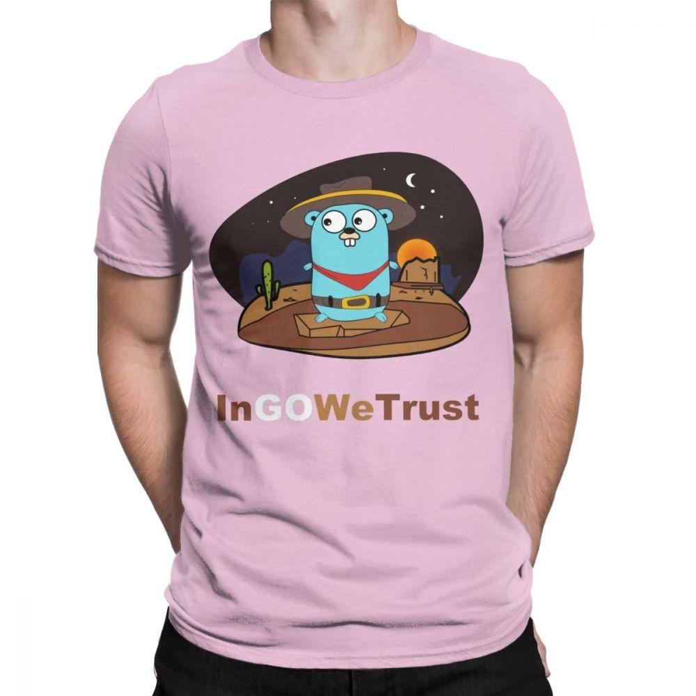 2024 New Golang Men T Shirt Gopher In Go We Trust Programmer Tee Shirt Coder Coding Clothes Developer Funny Programming TShirt