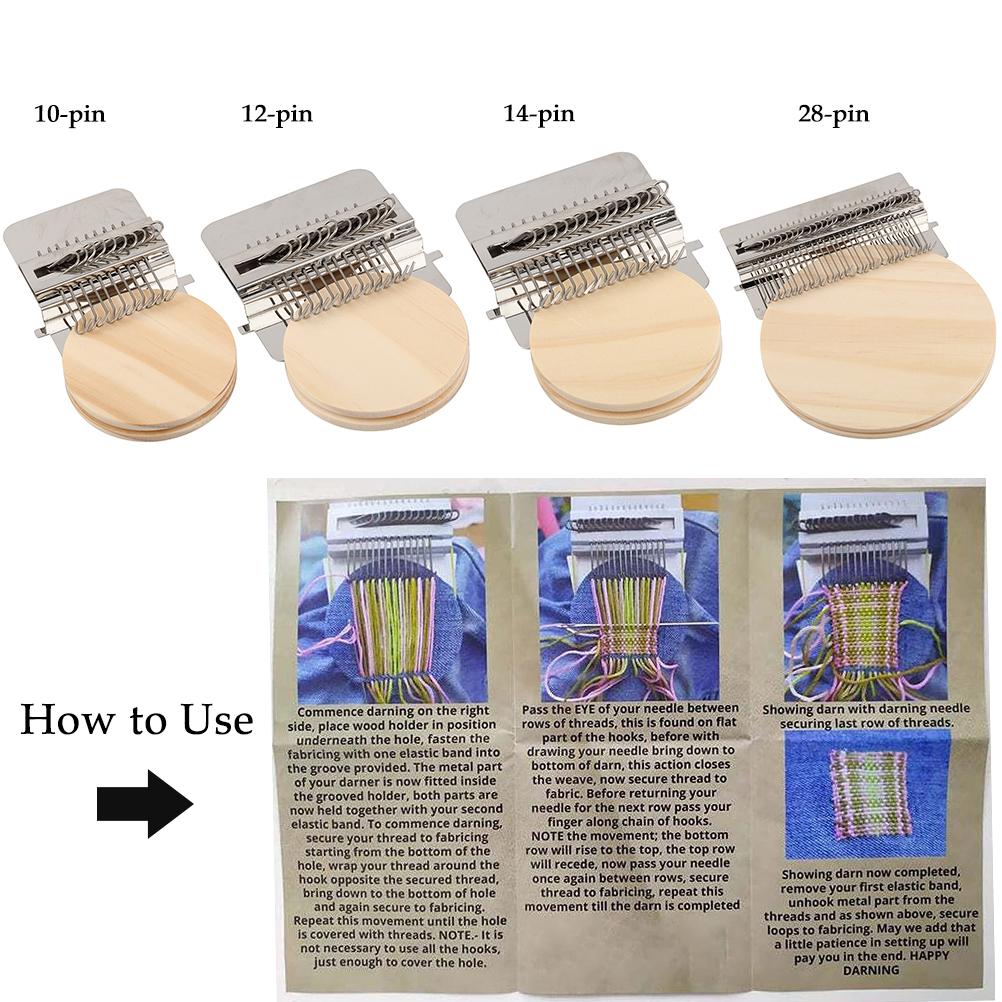 Ручной ткацкий инструмент Мини DIY штопальный инструмент Машина для плетения и заплаток для начинающих