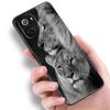 Силиконовый чехол для телефона Animal Lion Black для Xiaomi Redmi 7A 8A 9A 10A 11A 9C 10C 12C 13C 11 Prime A1 A2 Plus 12 4G Note 9T 12R