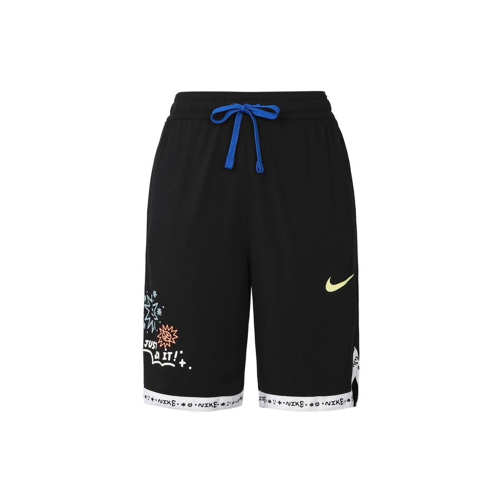 Nike Свободные спортивные шорты со средней талией с мультяшным принтом подсолнечника, мужские шорты, черные DV3193-010