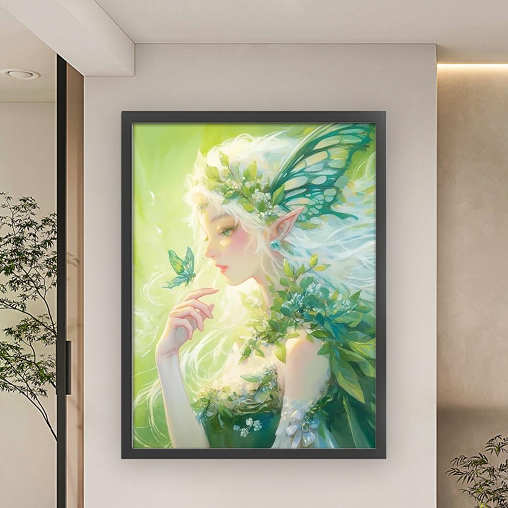 Полная вышивка Эко-хлопковая нить 14CT Набивной Набор для вышивания крестом Фея 45x60см