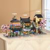 3In1 Japan City Street View Mini Block Ramen Restaurant Apartment Fruits Vegetable Shop Building Bricks Construction Toys