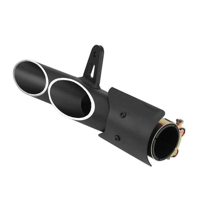 Двойной выходной глушитель выхлопной трубы мотоцикла надеваемый 51 мм универсальный