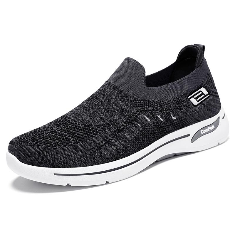 Shoes Women's Summer New Foreign Trade Women's Single Shoes Casual Mother Shoes One Pedal Flying Woven Breathable Women's Shoes