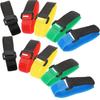 10pcs Fishing Rod Tie Strap - Hook & Loop Suspender Fastener for Outdoor Fishing Tools 7.87IN Random Color