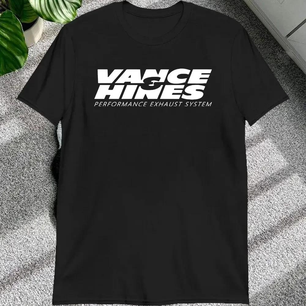 VANCE HINES Printed Fashion Unisex TSHIRT Inspired Motorcycle Racing Exhaust Systems Male T Shirt Casual Loose Harajuku Soft Tee 1