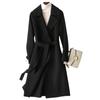 Double-sided Velvet Wool Coat for Women's Autumn and Winter New Over-knee Medium and Long Slim and Thin Wool Coat