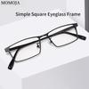 MOMOJA 2025 Fashion Men's Pure Titanium Glasses Square Narrow Frame Glasses Frame Men's Casual Prescription Glasses 69853