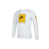 Logo Print Round Neck Long Sleeve T-Shirt Kids Tops White DJ6649-100