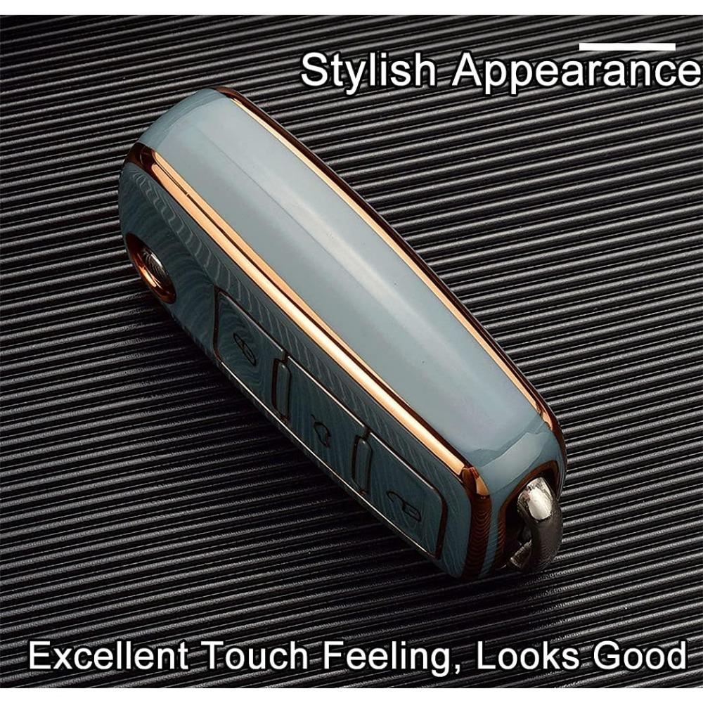 Чехол для брелока Volkswagen, высококачественный мягкий TPU защитный чехол для брелока на 360 градусов Volkswagen Jetta Golf Polo MK6 Passat Tiguan брелок