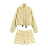 European and American style, wholesale women's clothing fashion versatile temperament casual design nine-color hair polka dot set