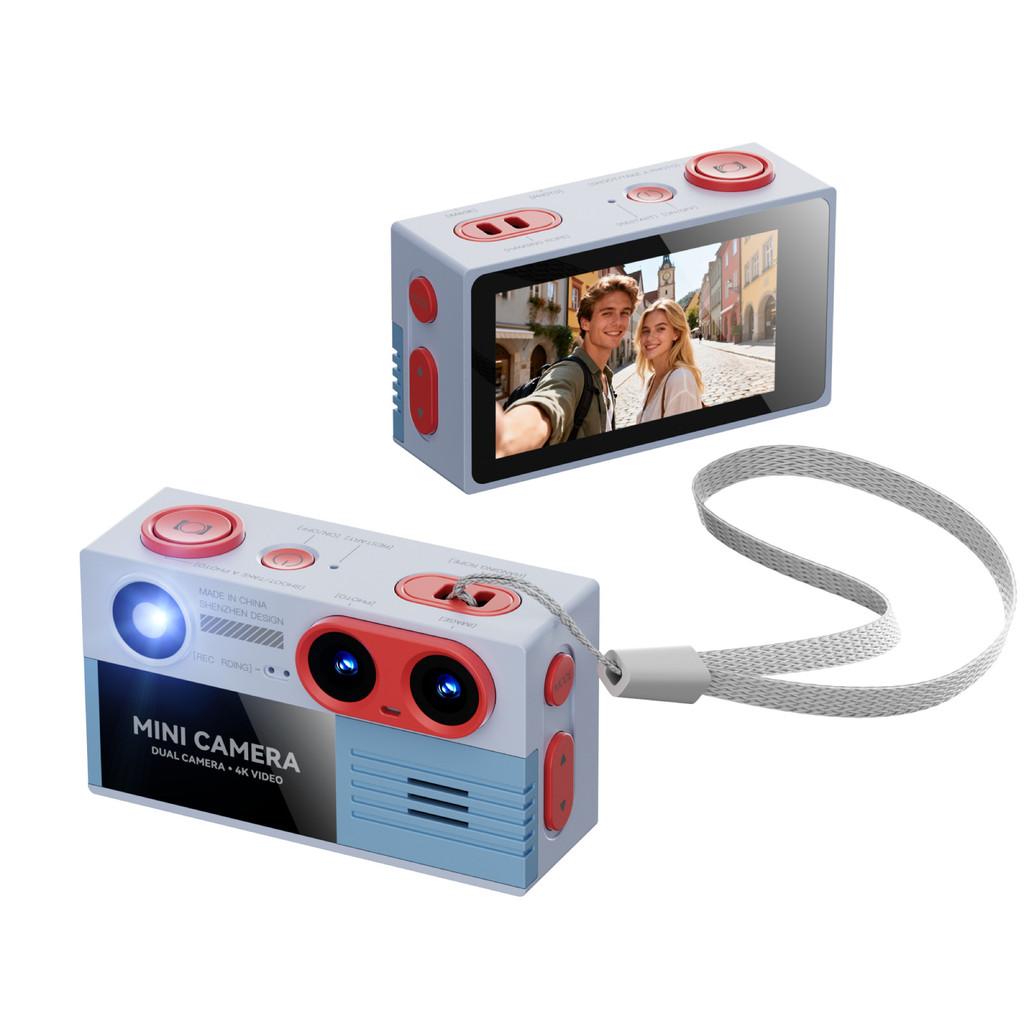 G9 Dual-lens 4K Retro Mini Keychain Thumb Camera Built-in Flash Outdoor Sports CameraVideo Shooting Children Multiple Filters Camera CCD Camera