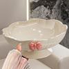 Draining Hole Footed Candy Platter Multifunctional Light Luxury Candy Fruit Plate Plastic Snack Placement Platter Table Ornament