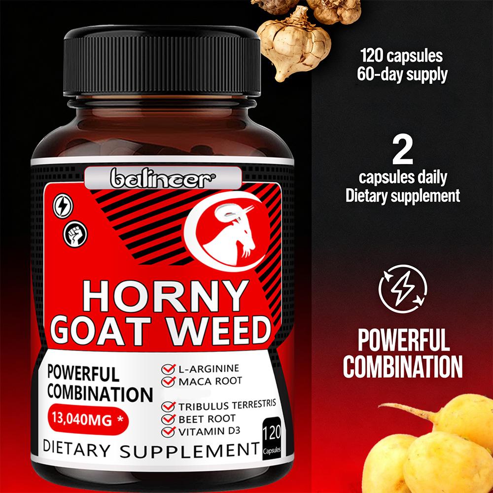 Powerful combination, ginseng root powder, natural energy support, 120 capsules