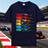 Men's T-shirts F1 Racing Fashion Cars Prints Vintage Cotton T-shirt Top