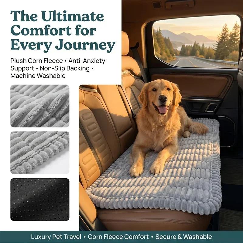Anti-Slip Dog Mat Carpet for Car Back Seat Dog Couch Cover Large Plaid Square Plush Cat Pets Mat Sofa Cover for Large Dogs