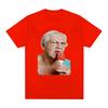 Creative and funny grandma licking red popsicle Tshirt cute grandma ice cream Tshirtcasual oversized Tshirt suitable for Unisex