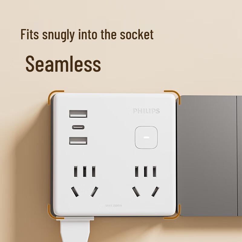 Philips Cube USB Power Adapter with Type-C CN plug (adapter included)