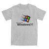 Windows 98 Vaporwave T-Shirt Computer System Harajuku T Shirts Short-Sleeve Tops Summer Cotton Breathable Plus Size 5XL Clothes
