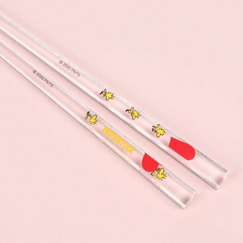 Snoopy Heart Woodstock Acrylic Chopsticks 21cm