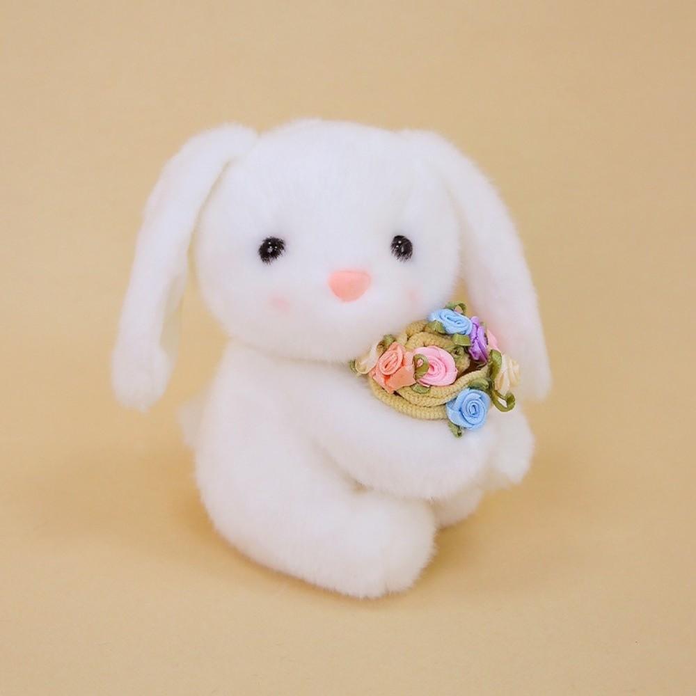 Romantic Bear Wear Rose Doll with Floral Blanket Holding Flowers Bear Doll  Home Decor