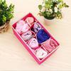 Foldable Underwear & Socks Storage Box with Dividers - Wardrobe Organizer for Bras and Panties.