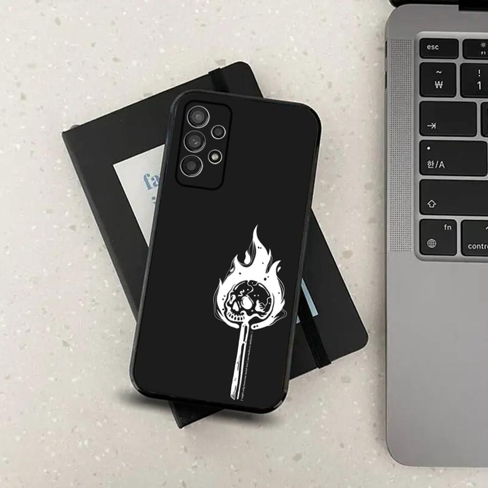 Чехол для телефона Memento Mori для Samsung S24, S21, S22, S23, S30, Ultra, S20, Plus, Fe, Lite, Note, 10, 9, 5G Черный Мягкий Чехол