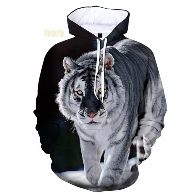 Модные мужские/женские пары с 3D-принтом Dreamy Tiger Hoodies Casual Sweatshirt