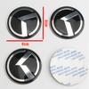 AABJA1 (7 Pcs) K Logo 3D Emblem Front Grille Trunk + Steering Wheel + Wheel Center Caps Sticker Badge For Kia K5 K3 K2 K4 Forte Koup