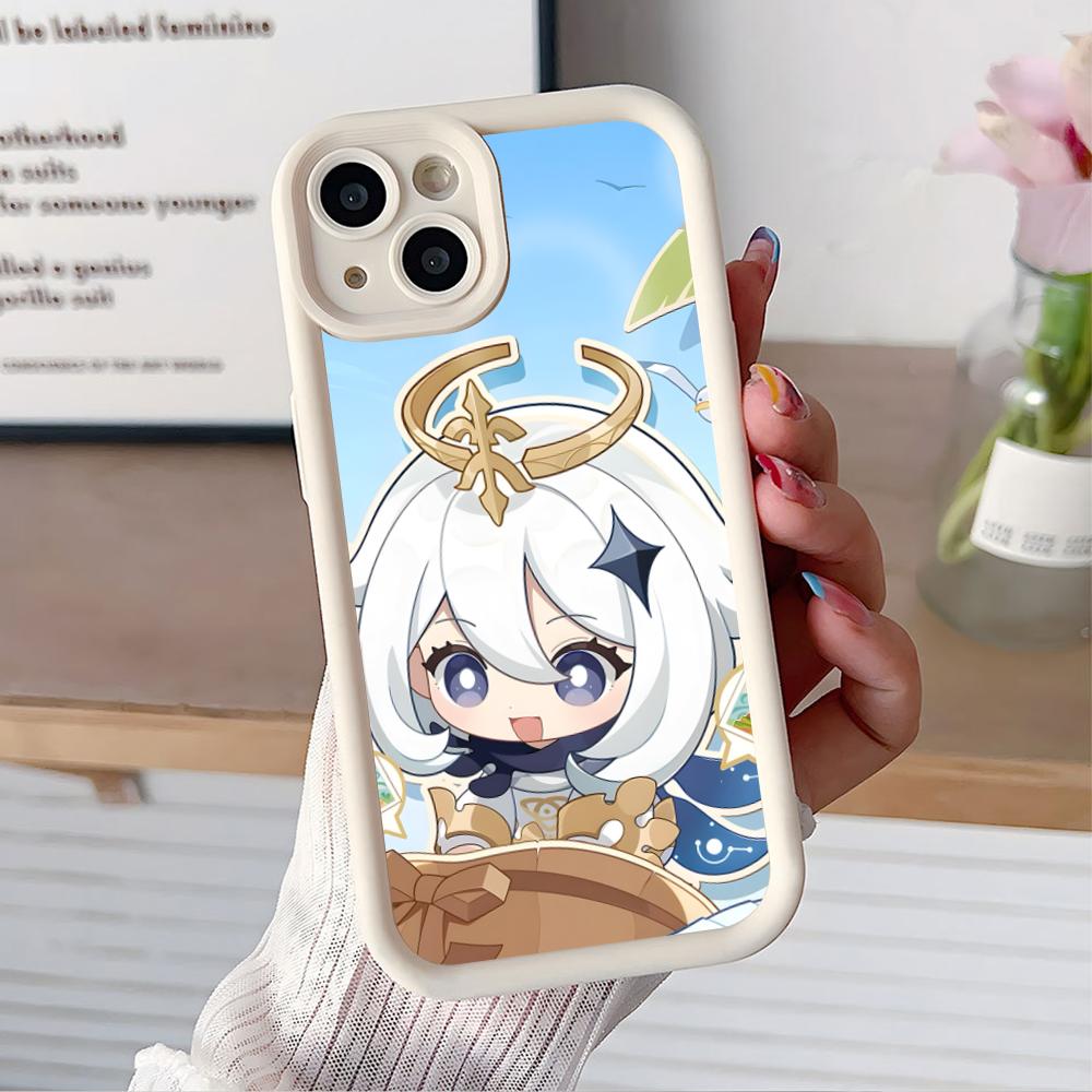 Чехол для мобильного телефона GI Paimon, утолщенный ТПУ, для iPhone 17 16 15 14 13 12 11 Air Pro Max Plus, цветной