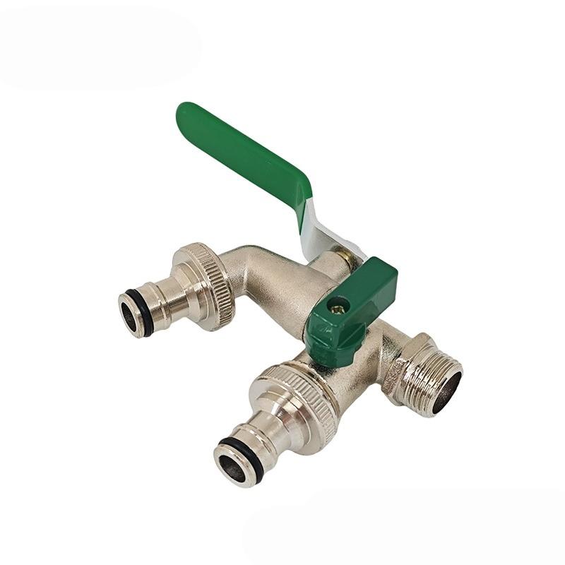 1Pcs Zinc Alloy Water Faucet 1/2'' 3/4'' Outside & Inside Turn On/Off Lever Handle Watering Supply Taps Ball Valve Garden Tools