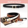 Versatile Holefree Womens Belt Black Slim Vintage Jeans Accessory Leather Pu