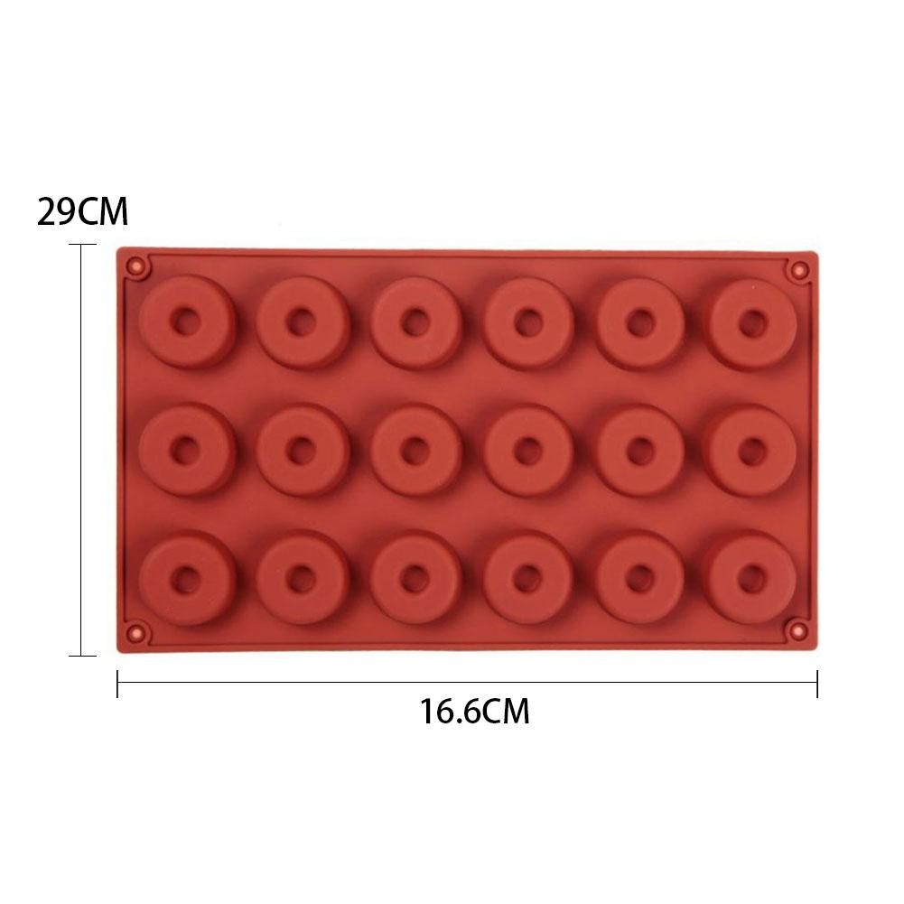 18 Grids 3D Donuts Baking Pan Moulds Silicone DIY Donut Pastry Decorating Mold Kitchen Cake Chocolate for Birthday Party