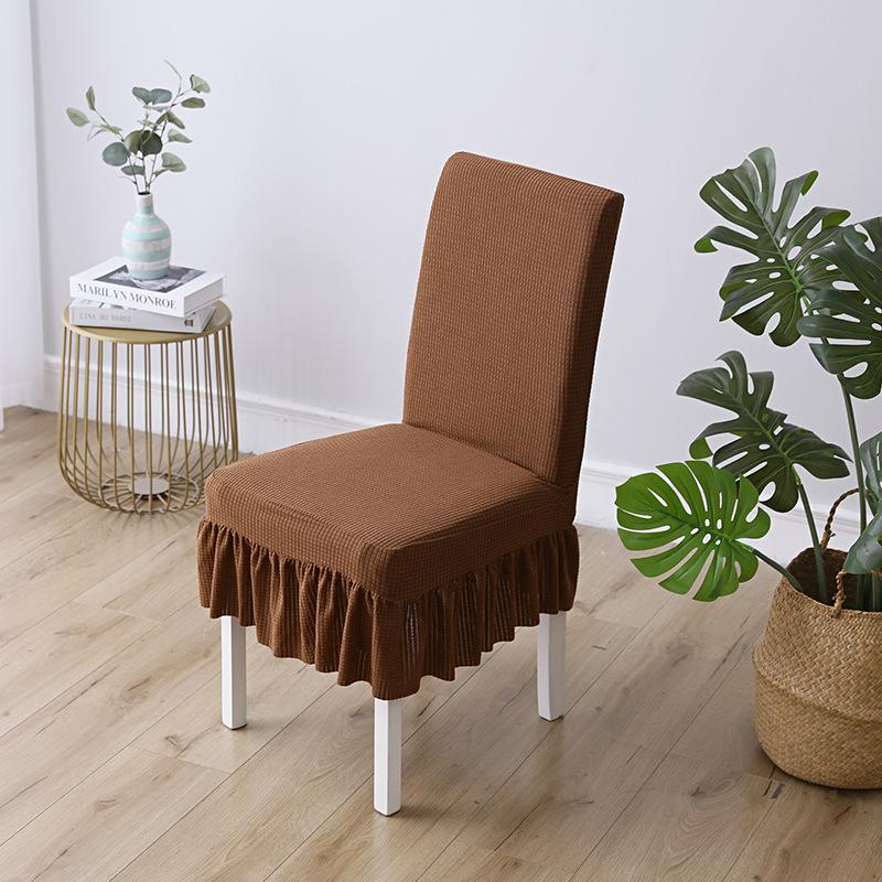 Waterproof Chair Cover Banquet Chair Cover Lace Skirt Elastic Chair Cover Simple Hotel Restaurant Universal Chair Cover